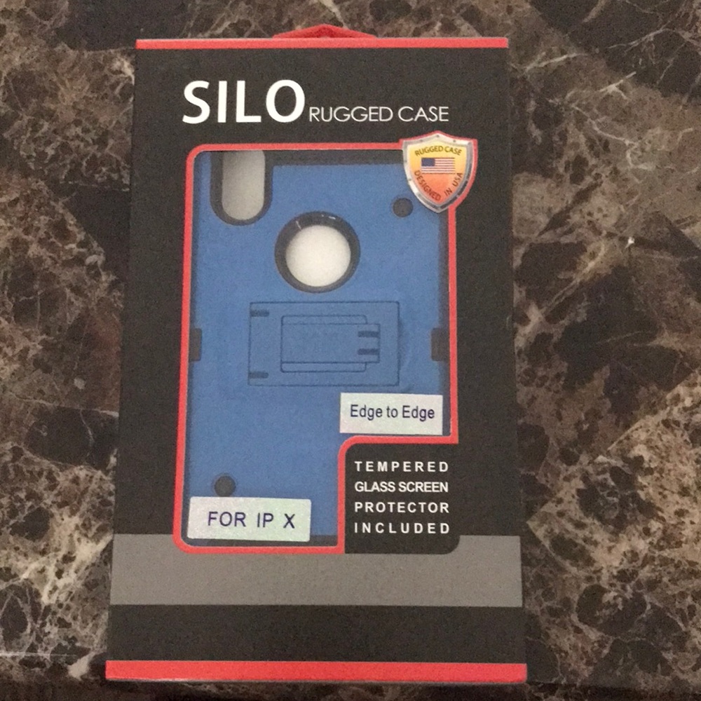 SILO RUGGED CASE FOR IP X Tempered Glass Screen Protector included